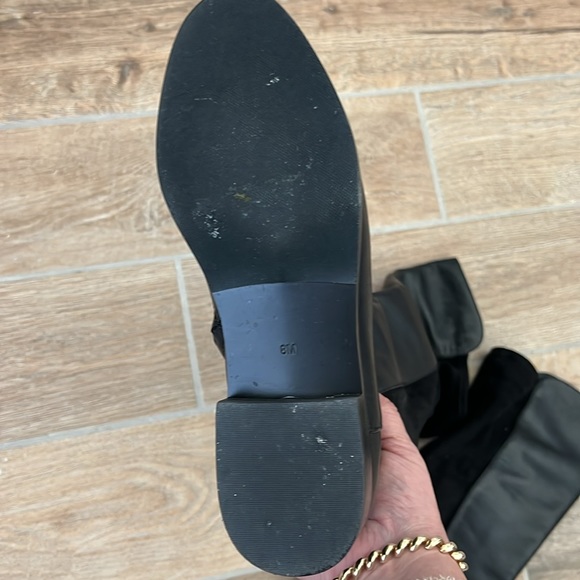 Tori Burch Leather and suede over the knee boots with gold hardware - Picture 5 of 8